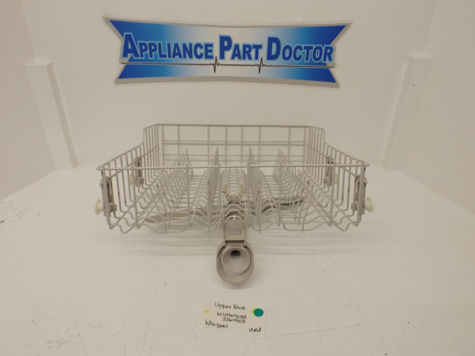 Whirlpool Dishwasher W10909088 3369903 Upper Rack Used Whirlpool Dishwasher W10909088 3369903 Upper Rack Used